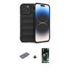 MARSİLYAN™- iPhone 13 Pro Kılıf Atlas Koleksiyonu - Şeffaf 360 Full Body Arka Koruyucu + Renkli Kamera Lens Koruma Cam - MI