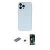 MARSİLYAN™- iPhone 13 Pro Kılıf Atlas Minimal Prime - Şeffaf 360 Full Body Arka Koruyucu + Renkli Kamera Lens Koruma Cam - SI