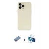MARSİLYAN™- iPhone 13 Pro Kılıf Atlas Minimal Prime - Siyah 3D Antistatik Seramik Nano Ekran Koruyucu + Shine Kamera Lens Koruma Cam - PE