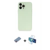 MARSİLYAN™- iPhone 13 Pro Kılıf Atlas Minimal Prime - Siyah 3D Antistatik Seramik Nano Ekran Koruyucu + Shine Kamera Lens Koruma Cam - PE