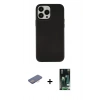 MARSİLYAN™- iPhone 13 Pro Kılıf Çekirdek Çizgi - Şeffaf 360 Full Body Arka Koruyucu + Renkli Kamera Lens Koruma Cam - PE