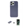 MARSİLYAN™- iPhone 13 Pro Kılıf Çekirdek Çizgi - Şeffaf 360 Full Body Arka Koruyucu + Renkli Kamera Lens Koruma Cam - PE