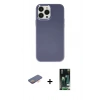 MARSİLYAN™- iPhone 13 Pro Kılıf Çekirdek Çizgi - Şeffaf 360 Full Body Arka Koruyucu + Renkli Kamera Lens Koruma Cam - TU