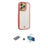 MARSİLYAN™- iPhone 13 Pro Kılıf Çekirdek Klasik Serisi - Siyah 3D Antistatik Seramik Nano Ekran Koruyucu + Renkli Kamera Lens Koruma Cam - SI