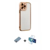 MARSİLYAN™- iPhone 13 Pro Kılıf Çekirdek Klasik Serisi - Siyah 3D Antistatik Seramik Nano Ekran Koruyucu + Shine Kamera Lens Koruma Cam - GI