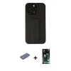 MARSİLYAN™- iPhone 13 Pro Kılıf Çekirdek Yansıma - Şeffaf 360 Full Body Arka Koruyucu + Renkli Kamera Lens Koruma Cam - MI