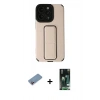 MARSİLYAN™- iPhone 13 Pro Kılıf Çekirdek Yansıma - Şeffaf 360 Full Body Arka Koruyucu + Shine Kamera Lens Koruma Cam - PE