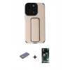 MARSİLYAN™- iPhone 13 Pro Kılıf Çekirdek Yansıma - Şeffaf 360 Full Body Arka Koruyucu + Renkli Kamera Lens Koruma Cam - SI