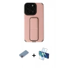 MARSİLYAN™- iPhone 13 Pro Kılıf Çekirdek Yansıma - Siyah 3D Antistatik Seramik Nano Ekran Koruyucu + Shine Kamera Lens Koruma Cam - PE