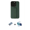 MARSİLYAN™- iPhone 13 Pro Kılıf Çekirdek Yansıma - Siyah 3D Antistatik Seramik Nano Ekran Koruyucu + Shine Kamera Lens Koruma Cam - PE
