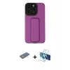 MARSİLYAN™- iPhone 13 Pro Kılıf Çekirdek Yansıma - Siyah 3D Antistatik Seramik Nano Ekran Koruyucu + Renkli Kamera Lens Koruma Cam - YL