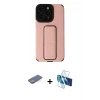 MARSİLYAN™- iPhone 13 Pro Kılıf Çekirdek Yansıma - Siyah 3D Antistatik Seramik Nano Ekran Koruyucu + Renkli Kamera Lens Koruma Cam - YL