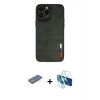 MARSİLYAN™- iPhone 13 Pro Kılıf Doruk Asil Koleksiyonu - Siyah 3D Antistatik Seramik Nano Ekran Koruyucu + Renkli Kamera Lens Koruma Cam - YL