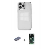MARSİLYAN™- iPhone 13 Pro Kılıf Doruk Doku Prime - Şeffaf 360 Full Body Arka Koruyucu + Renkli Kamera Lens Koruma Cam - MI