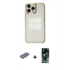 MARSİLYAN™- iPhone 13 Pro Kılıf Doruk Doku Prime - Şeffaf 360 Full Body Arka Koruyucu + Renkli Kamera Lens Koruma Cam - PE