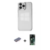 MARSİLYAN™- iPhone 13 Pro Kılıf Doruk Doku Prime - Şeffaf 360 Full Body Arka Koruyucu + Renkli Kamera Lens Koruma Cam - TU
