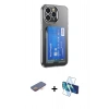 MARSİLYAN™- iPhone 13 Pro Kılıf Doruk Klasik Koleksiyonu - Siyah 3D Antistatik Seramik Nano Ekran Koruyucu + Renkli Kamera Lens Koruma Cam - TU