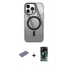 MARSİLYAN™- iPhone 13 Pro Kılıf Doruk Prime - Şeffaf 360 Full Body Arka Koruyucu + Renkli Kamera Lens Koruma Cam - MI