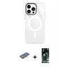 MARSİLYAN™- iPhone 13 Pro Kılıf Doruk Prime - Şeffaf 360 Full Body Arka Koruyucu + Renkli Kamera Lens Koruma Cam - TU
