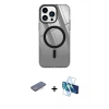 MARSİLYAN™- iPhone 13 Pro Kılıf Doruk Prime - Siyah 3D Antistatik Seramik Nano Ekran Koruyucu + Renkli Kamera Lens Koruma Cam - MI