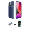 MARSİLYAN™- iPhone 13 Pro Kılıf Eksen Form Prime - Şeffaf 360 Full Body Arka Koruyucu + Shine Kamera Lens Koruma Cam - GI