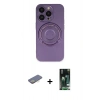 MARSİLYAN™- iPhone 13 Pro Kılıf Eksen Klasik Prime - Şeffaf 360 Full Body Arka Koruyucu + Renkli Kamera Lens Koruma Cam - SI