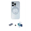 MARSİLYAN™- iPhone 13 Pro Kılıf Eksen Klasik Prime - Siyah 3D Antistatik Seramik Nano Ekran Koruyucu + Renkli Kamera Lens Koruma Cam - YL