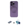 MARSİLYAN™- iPhone 13 Pro Kılıf Eksen Klasik Prime - Siyah 3D Antistatik Seramik Nano Ekran Koruyucu + Renkli Kamera Lens Koruma Cam - YL
