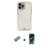 MARSİLYAN™- iPhone 13 Pro Kılıf Eksen Minimal Koleksiyonu - Şeffaf 360 Full Body Arka Koruyucu + Shine Kamera Lens Koruma Cam - PE