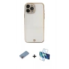 MARSİLYAN™- iPhone 13 Pro Kılıf Eksen Minimal Koleksiyonu - Siyah 3D Antistatik Seramik Nano Ekran Koruyucu + Shine Kamera Lens Koruma Cam - PE