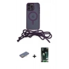 MARSİLYAN™- iPhone 13 Pro Kılıf Eksen Özel Seri - Şeffaf 360 Full Body Arka Koruyucu + Renkli Kamera Lens Koruma Cam - SI