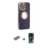 MARSİLYAN™- iPhone 13 Pro Kılıf İz Form Serisi - Şeffaf 360 Full Body Arka Koruyucu + Renkli Kamera Lens Koruma Cam - PE