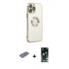 MARSİLYAN™- iPhone 13 Pro Kılıf İz Form Serisi - Şeffaf 360 Full Body Arka Koruyucu + Renkli Kamera Lens Koruma Cam - SI