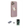 MARSİLYAN™- iPhone 13 Pro Kılıf İz Form Serisi - Şeffaf 360 Full Body Arka Koruyucu + Renkli Kamera Lens Koruma Cam - SI
