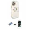 MARSİLYAN™- iPhone 13 Pro Kılıf İz Form Serisi - Şeffaf 360 Full Body Arka Koruyucu + Shine Kamera Lens Koruma Cam - PE