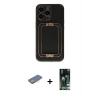 MARSİLYAN™- iPhone 13 Pro Kılıf Kozmos Minimal Prime - Şeffaf 360 Full Body Arka Koruyucu + Renkli Kamera Lens Koruma Cam - SI