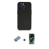 MARSİLYAN™- iPhone 13 Pro Kılıf Kozmos Yansıma Özel Seri - Şeffaf 360 Full Body Arka Koruyucu + Shine Kamera Lens Koruma Cam - GI