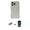 MARSİLYAN™- iPhone 13 Pro Kılıf Kutup Klasik - Şeffaf 360 Full Body Arka Koruyucu + Renkli Kamera Lens Koruma Cam - PE
