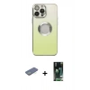 MARSİLYAN™- iPhone 13 Pro Kılıf Kutup Yansıma Özel Seri - Şeffaf 360 Full Body Arka Koruyucu + Renkli Kamera Lens Koruma Cam - YL
