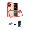 MARSİLYAN™- iPhone 13 Pro Kılıf Nova Asil Özel Seri - Şeffaf 360 Full Body Arka Koruyucu + Mavi Renkli Kamera Lens Koruma Cam
