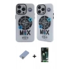 MARSİLYAN™- iPhone 13 Pro Kılıf Nova Doku Koleksiyonu - Şeffaf 360 Full Body Arka Koruyucu + Metal Kamera Lens Koruma Cam - KUYL