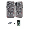 MARSİLYAN™- iPhone 13 Pro Kılıf Nova Doku Koleksiyonu - Şeffaf 360 Full Body Arka Koruyucu + Renkli Kamera Lens Koruma Cam - SI