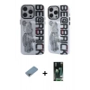 MARSİLYAN™- iPhone 13 Pro Kılıf Nova Doku Koleksiyonu - Şeffaf 360 Full Body Arka Koruyucu + Shine Kamera Lens Koruma Cam - GI