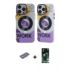 MARSİLYAN™- iPhone 13 Pro Kılıf Nova Doku Koleksiyonu - Şeffaf 360 Full Body Arka Koruyucu + Turuncu Renkli Kamera Lens Koruma Cam