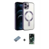 MARSİLYAN™- iPhone 13 Pro Kılıf Nova Işık Özel Seri - Şeffaf 360 Full Body Arka Koruyucu + Gökkuşağı Shine Kamera Lens Koruma Cam