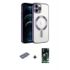 MARSİLYAN™- iPhone 13 Pro Kılıf Nova Işık Özel Seri - Şeffaf 360 Full Body Arka Koruyucu + Renkli Kamera Lens Koruma Cam - MI