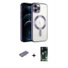 MARSİLYAN™- iPhone 13 Pro Kılıf Nova Işık Özel Seri - Şeffaf 360 Full Body Arka Koruyucu + Renkli Kamera Lens Koruma Cam - SI