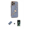 MARSİLYAN™- iPhone 13 Pro Kılıf Nova Işık Prime - Şeffaf 360 Full Body Arka Koruyucu + Metal Kamera Lens Koruma Cam - AKYL