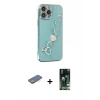 MARSİLYAN™- iPhone 13 Pro Kılıf Nova Işık Prime - Şeffaf 360 Full Body Arka Koruyucu + Renkli Kamera Lens Koruma Cam - YL
