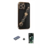 MARSİLYAN™- iPhone 13 Pro Kılıf Nova Işık Prime - Şeffaf 360 Full Body Arka Koruyucu + Renkli Kamera Lens Koruma Cam - YL